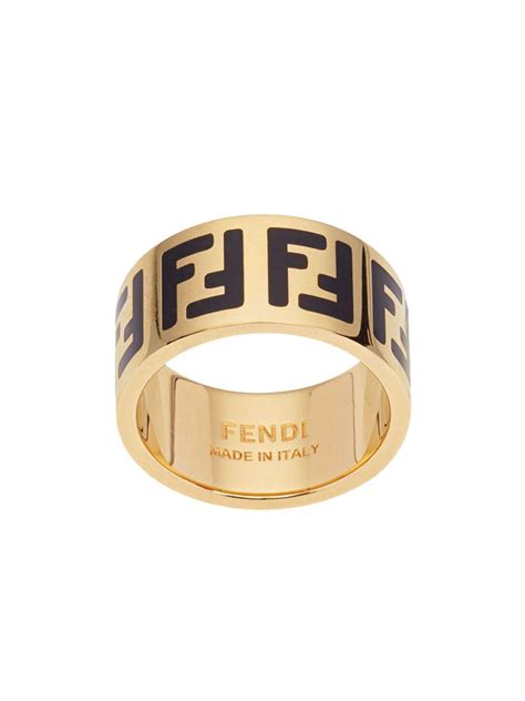 gold fendi monogram ring|Gold .